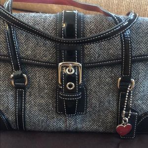 Coach vintage herringbone purse.